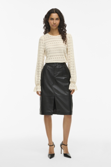 Vila vichikka l/s lace top /lc